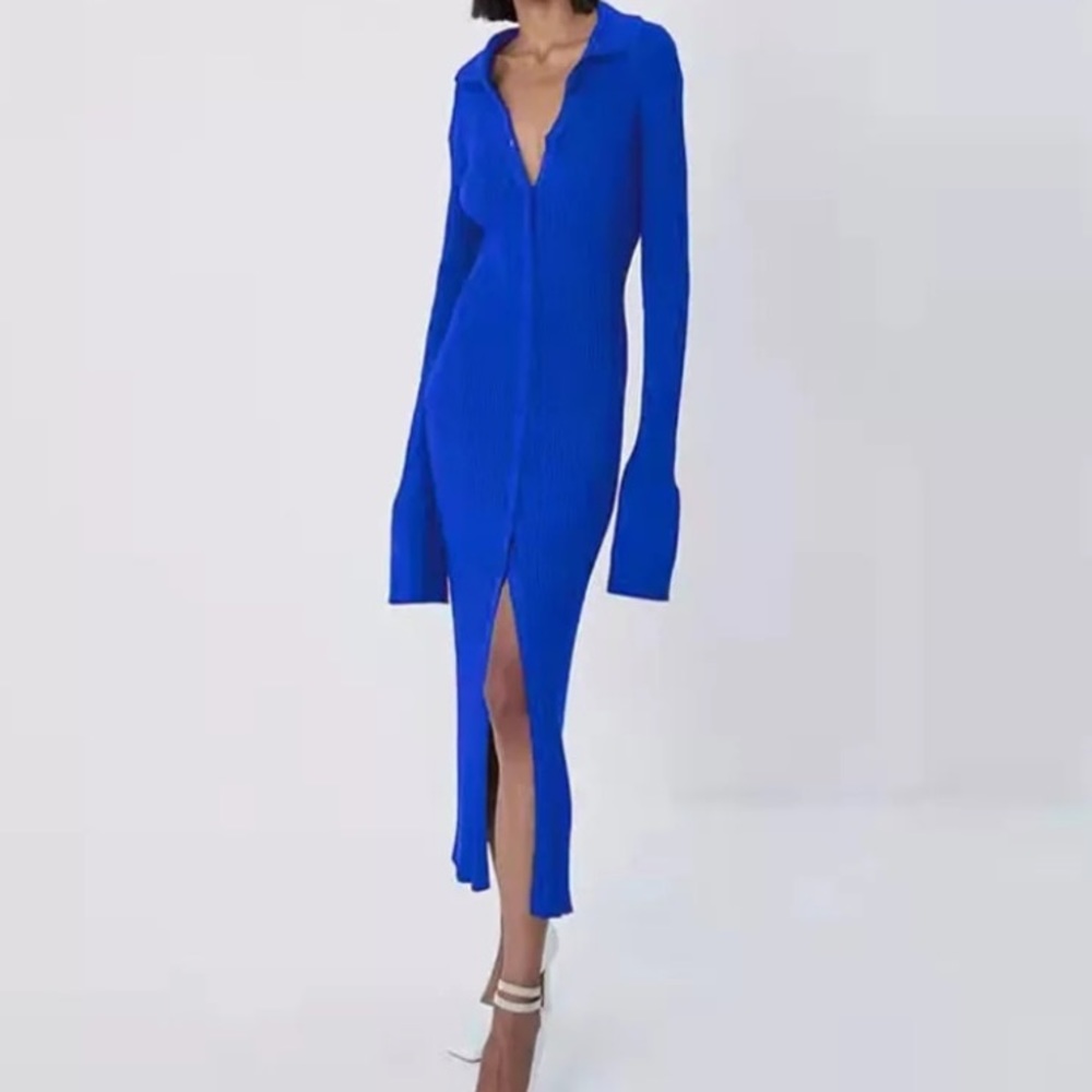 Long sleeve sweater knit dress
